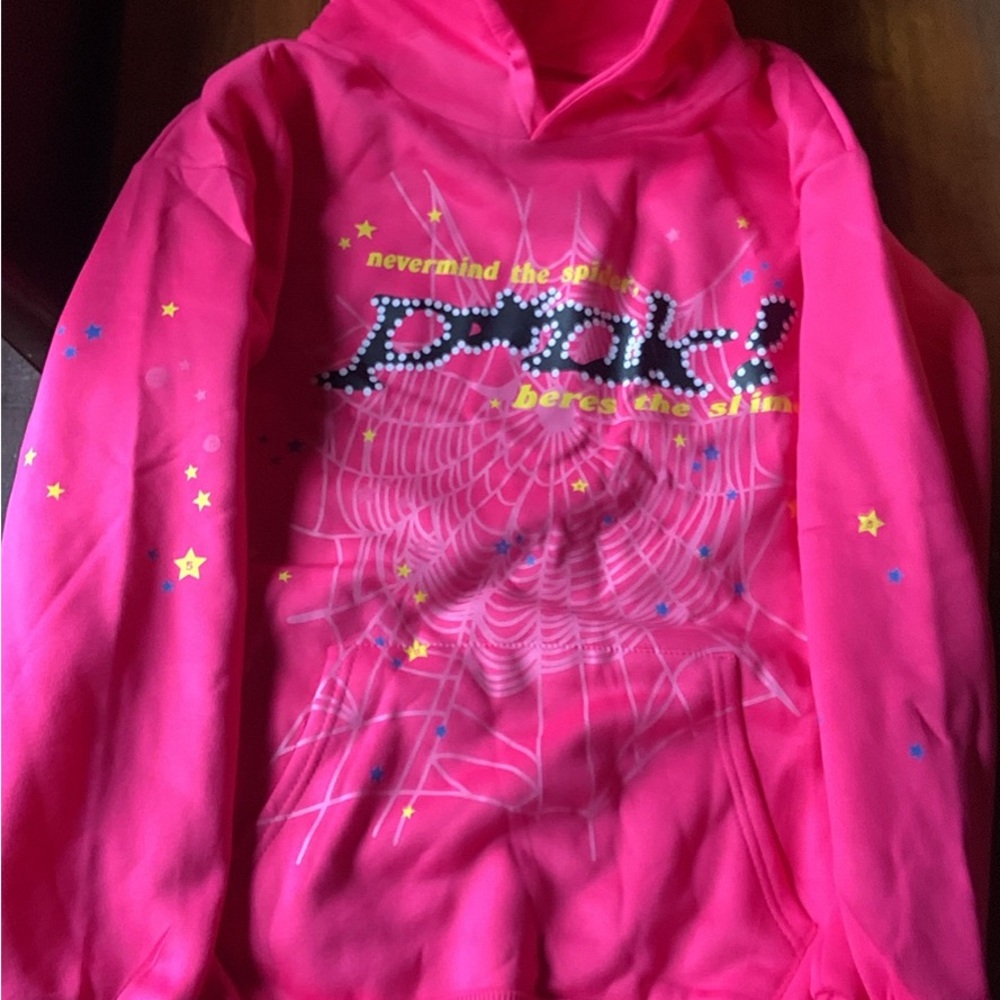 PINK SP5DER HOODIE